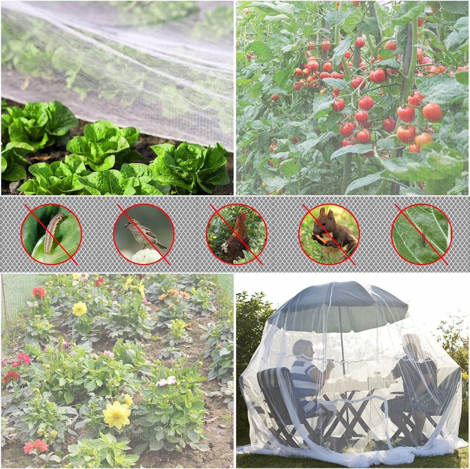 Gemüseschutznetz 1,5x3m Insektenschutznetz Feinmaschig Gartennetz