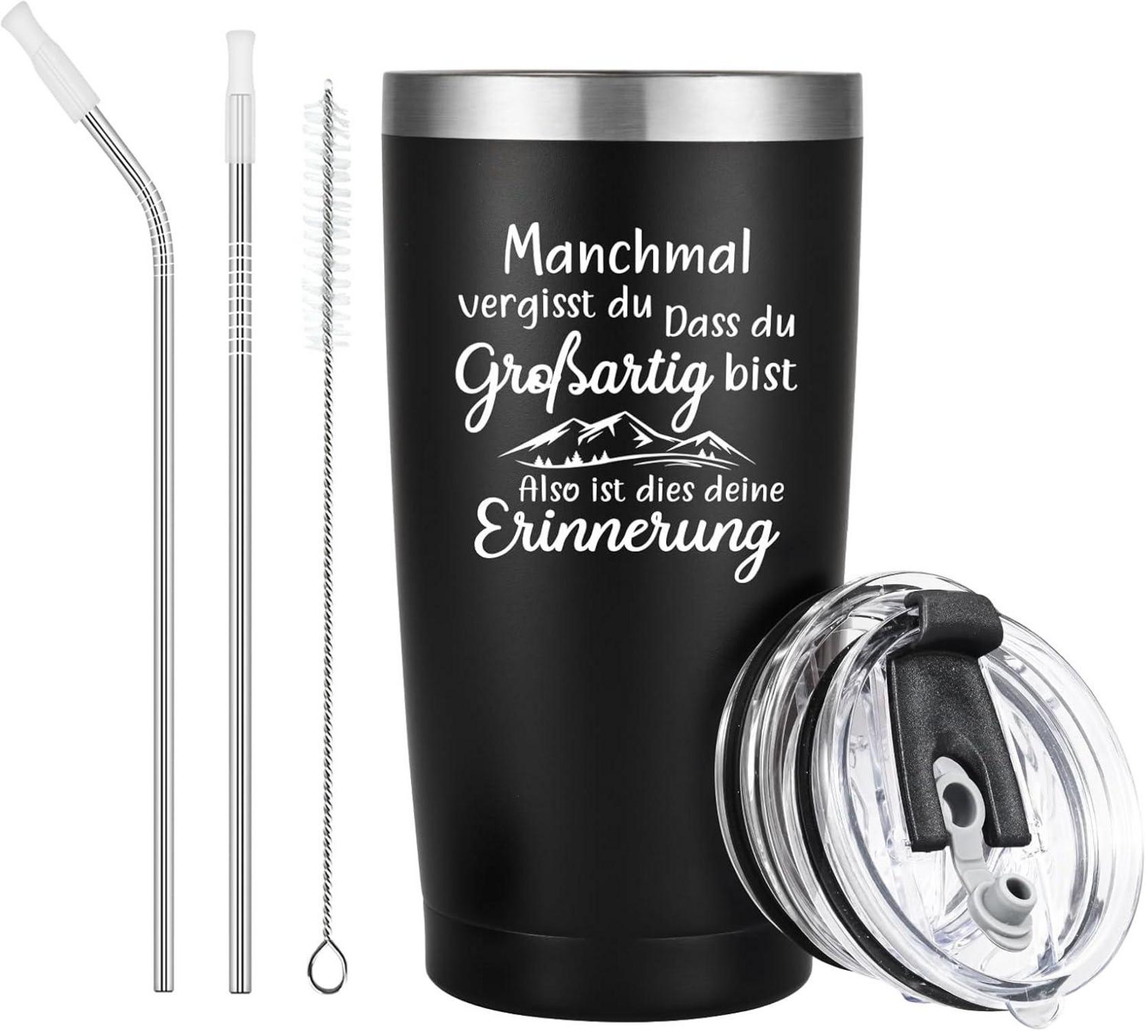600ml Edelstahl Weinbecher Thermobecher to go Inspirierende