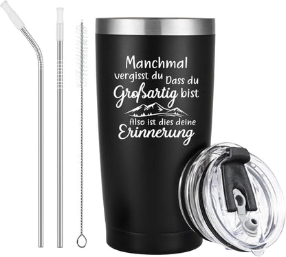 600ml Edelstahl Weinbecher Thermobecher to go Inspirierende
