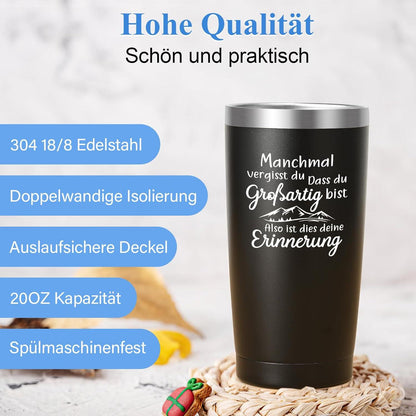 Livole Edelstahl Weinbecher 600ml Thermobecher to go