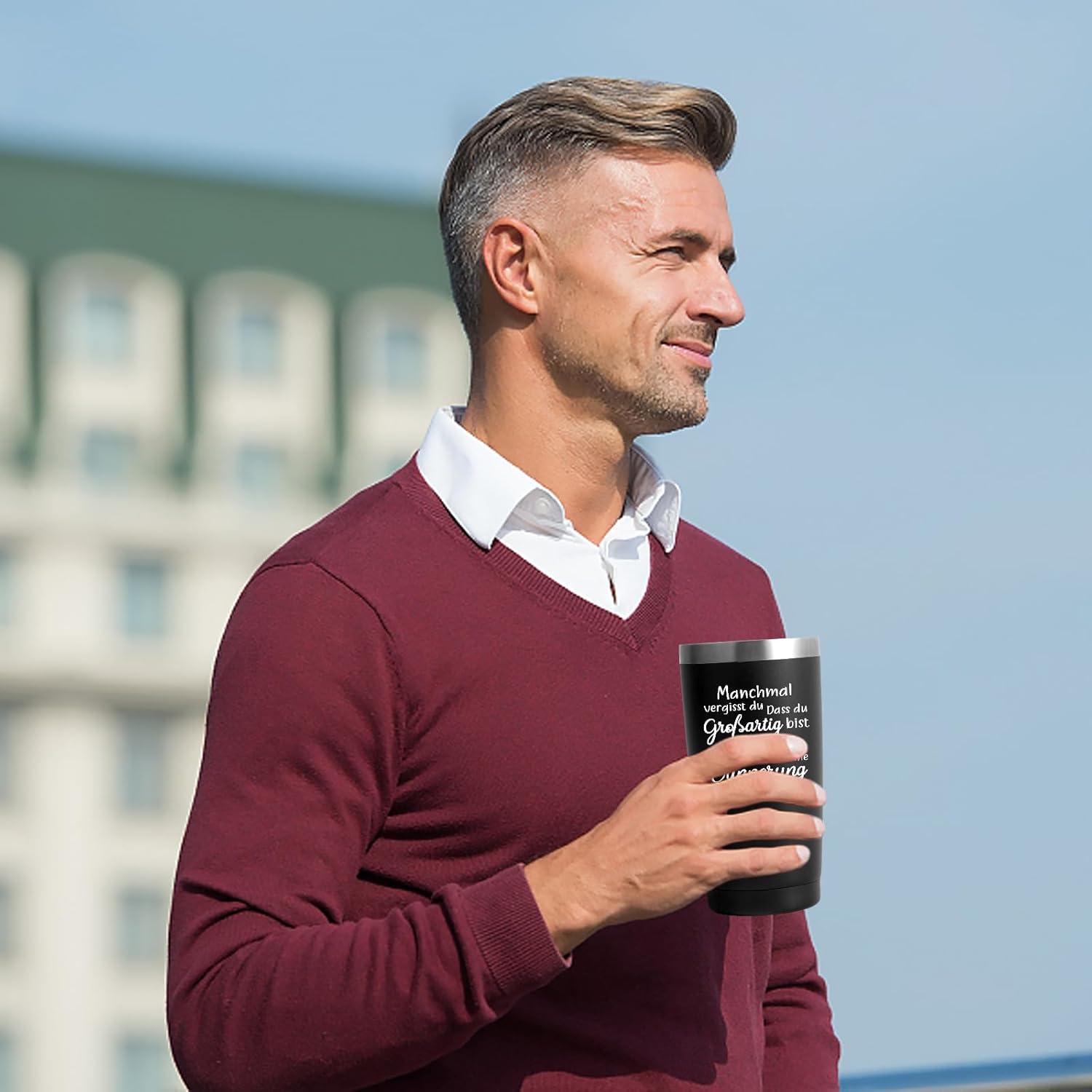 600ml Edelstahl Weinbecher Thermobecher to go Inspirierende