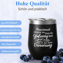 Edelstahl Camping Becher to go 12oz 350ml - Schwarz