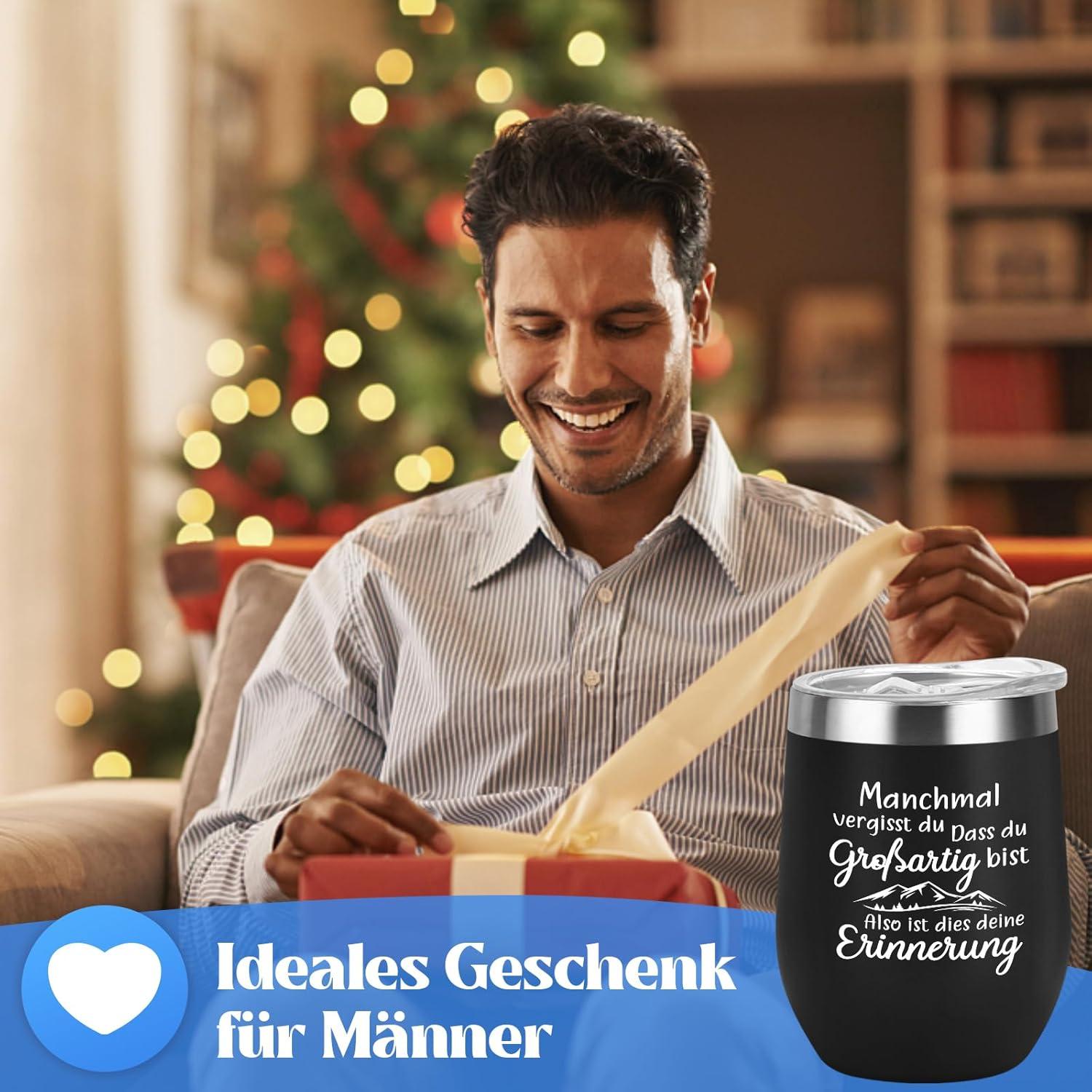 Livole 350ml Edelstahl Camping Becher to go - Mann Geschenk für Geburtstag & Weihnachten