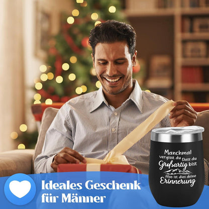 Livole 350ml Edelstahl Camping Becher to go - Mann Geschenk für Geburtstag & Weihnachten