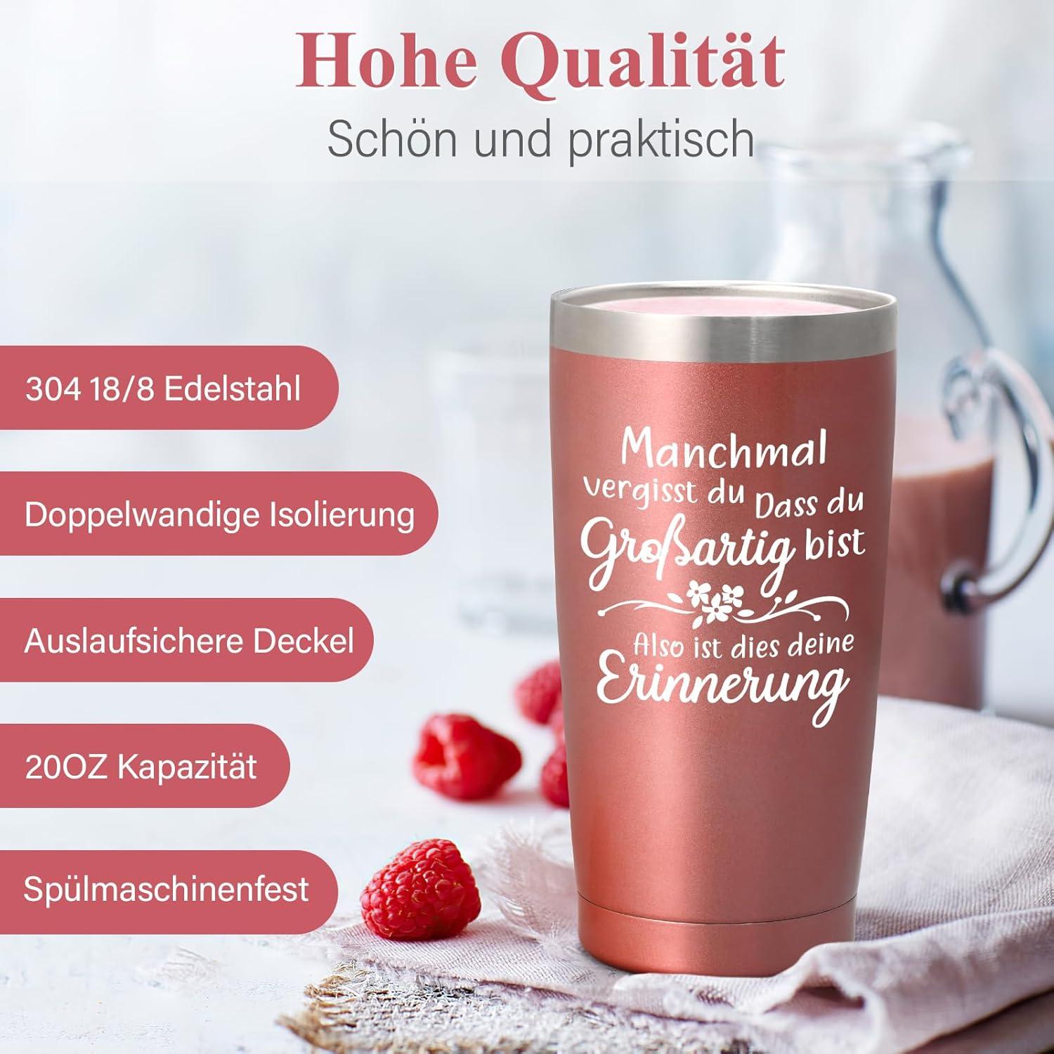 Livole Geschenk Frau Thermobecher to go 600ml, Doppelwandig