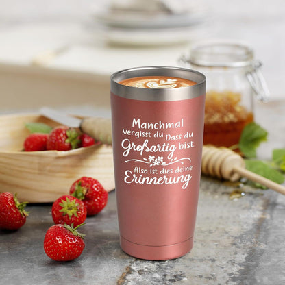 Thermobecher to go 20oz Geschenk für Frauen - Du bist großartig