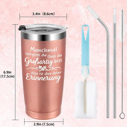 Livole Thermobecher to go 600ml Doppelwandig - Besonderes Geschenk Frauen