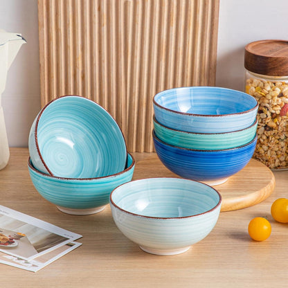 vancasso Dessertschalen Set Steinzeug BONITA 12Oz Blau