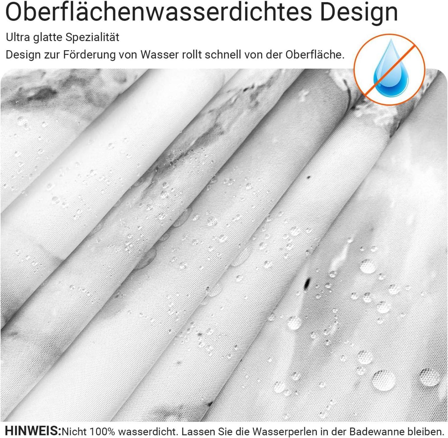 Duschvorhang 120x200cm Marmor Antischimmel Textil