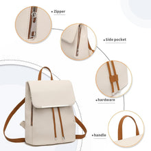 Eleganter Miss Lulu Damen Kunstleder Cityrucksack