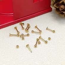 12er Lippenpiercing Set Chirurgenstahl Labret Helix Tragus Stud Silber Gold Schwarz 6mm
