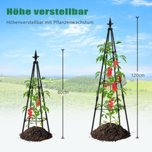 Rankhilfe Garten Obelisk 4er Set 120cm Höhe Metall