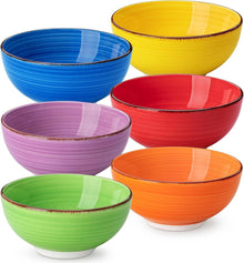 12-teiliges Steinzeug Dessertschalen Set 12Oz - Bunte Keramik Schalen