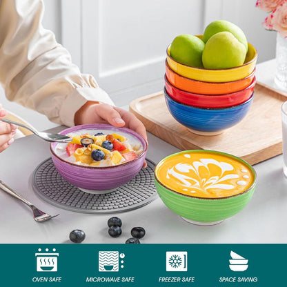 vancasso Dessertschalen Set 6-teilig BONITA Steinzeug 12Oz Eiscrème Keramik-Schalen