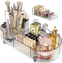 360° Drehbarer Make Up Organizer Set Kosmetik Lidschatten Lippenstift