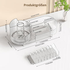 360° Drehbarer Make Up Organizer Set Lippenstift Lidschatten