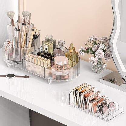 360° Drehbarer Make Up Organizer Set Kosmetik Aufbewahrung Organizer