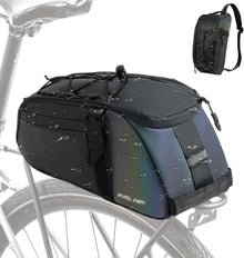 Fahrrad Gepäckträgertasche 2 IN 1 8L wasserdicht reflektierend