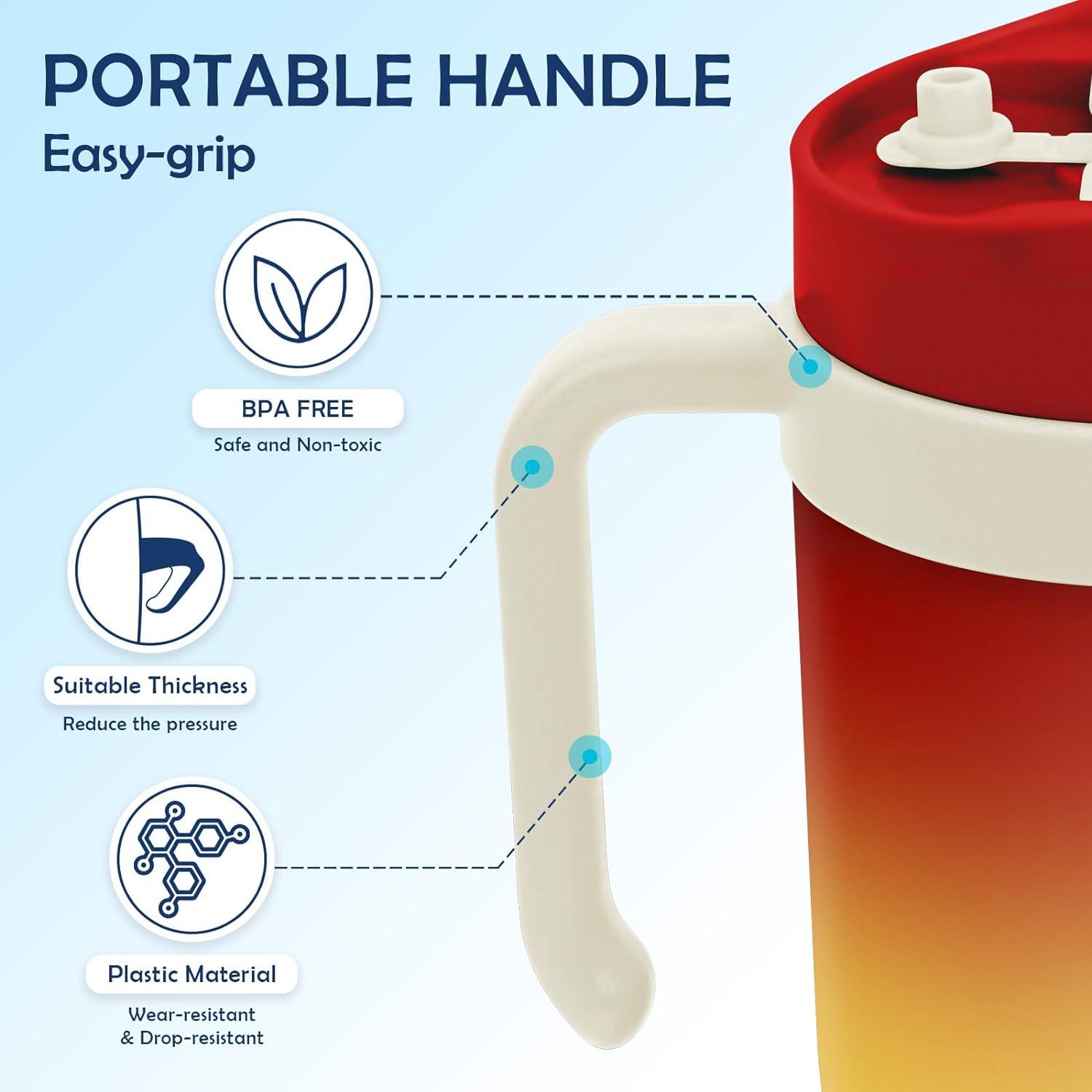 KETIEE Trinkflasche 1.2 Liter Sport Strohhalm Wasserflasche Rot Fitnessstudio Gym