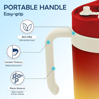 KETIEE Trinkflasche 1.2 Liter Sport Strohhalm Wasserflasche Rot Fitnessstudio Gym