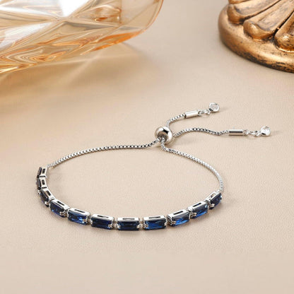 Armband Damen Tennis Kristall Mehrfarbig Zirkonia Geschenk Box Gold