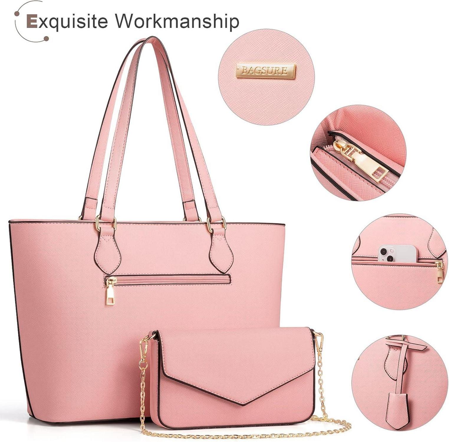 Damen Handtasche Set Schultertasche Tragetasche 4-teilig