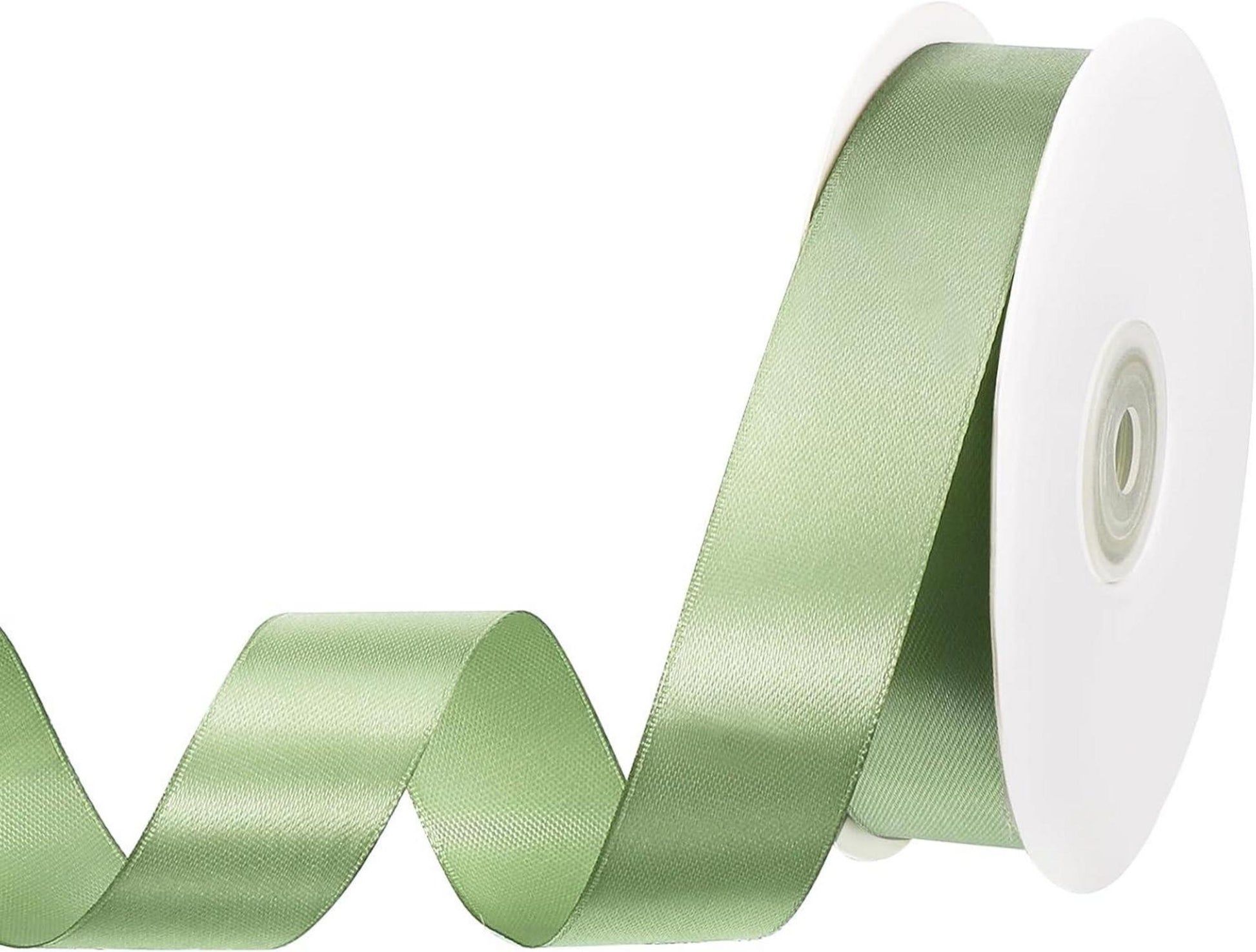 45m Grünes Satinband 25mm breit für Geschenkverpackung & Deko
