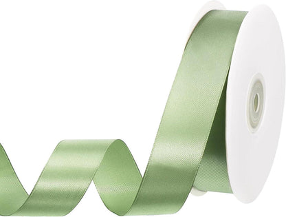 45m Grünes Satinband 25mm breit für Geschenkverpackung & Deko