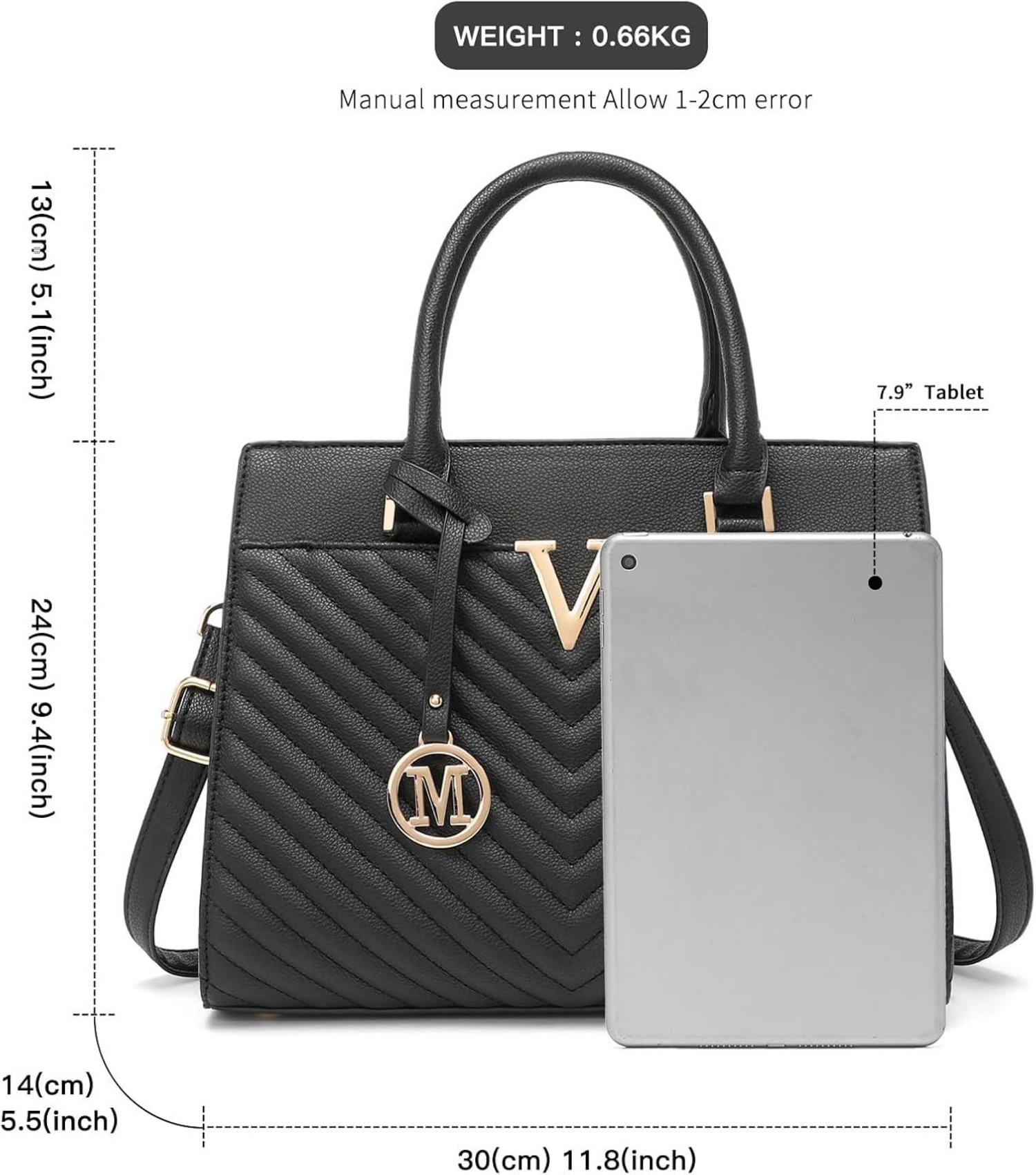 Modische V-Stepp Handtasche mit Goldenen Beschlägen