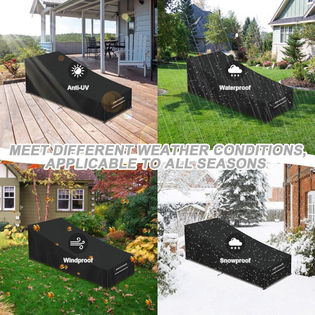 Sonnenliege Abdeckung 210x80x40/80cm – Wasserdicht & UV-Beständig
