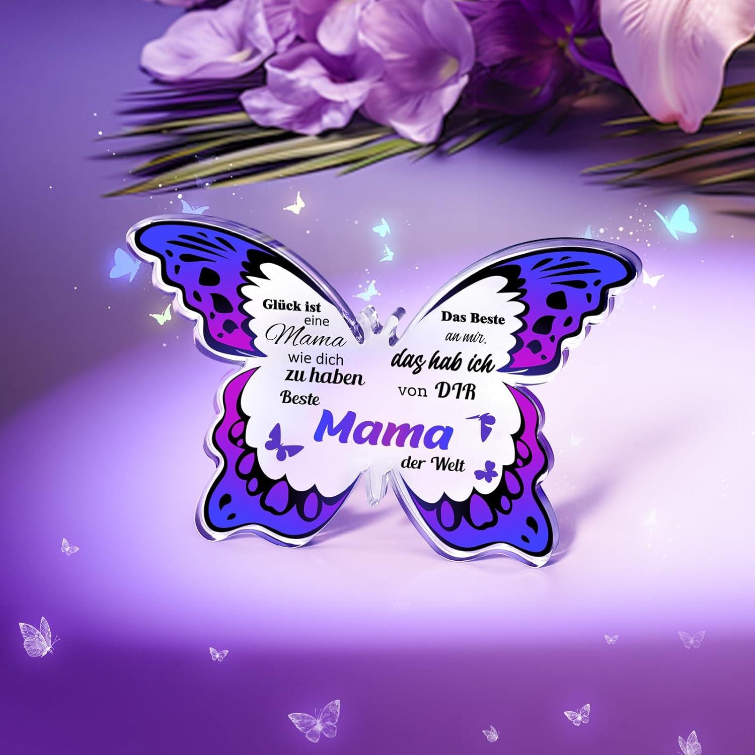 Weihnachtsgeschenk Mama Geburtstagsgeschenk Schmetterling Acryl