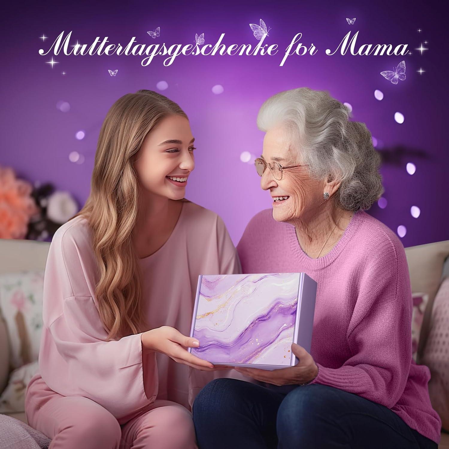 Weihnachtsgeschenke Mama Dekoschild Geschenkset Acryl Lila