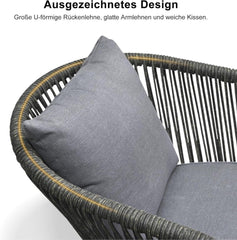 Aluminium Gartenmöbel Terrassenmöbel Set mit 10 Stühle und