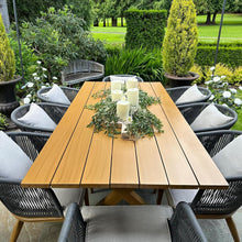 Gartenmöbel Set 8 Aluminium Gartenstühle mit Tisch Rattan
