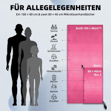 3er-Set Mikrofaser Fitness Handtuch Groß & Klein Rosa