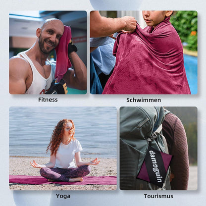 3er-Set Mikrofaser Fitness Handtuch Schnelltrocknende Handtücher