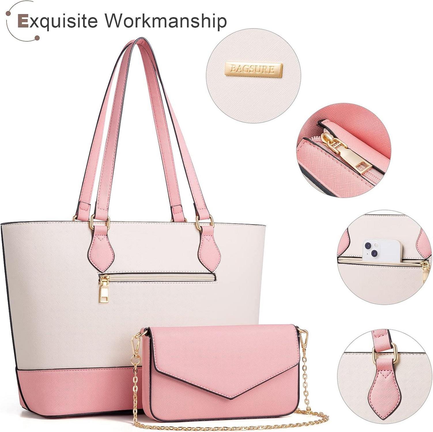 Damen Handtaschen Set 4-teilig Büro Schultertasche