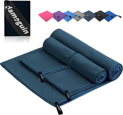 3er-Set Mikrofaser Handtuch Strand Reise Fitness
