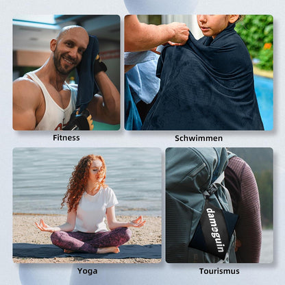 3er-Set Mikrofaser Handtuch Strand Reise Fitness