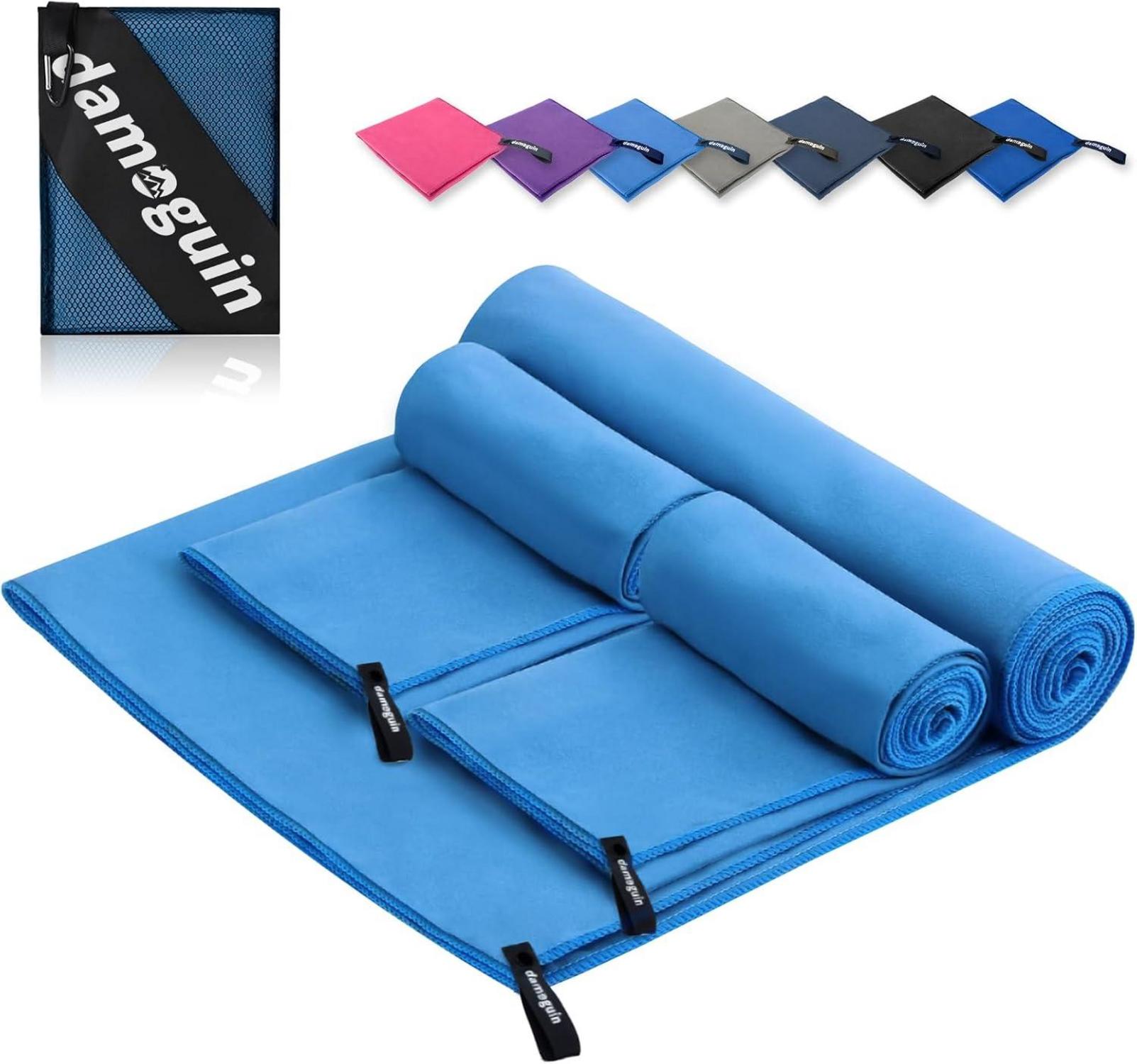 3er-Set Mikrofaser Fitness Handtuch Schnelltrocknend Strand Bad Reise