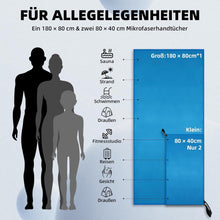 Mikrofaser Handtuch 3er-Set, Groß & Klein, Schnelltrocknend
