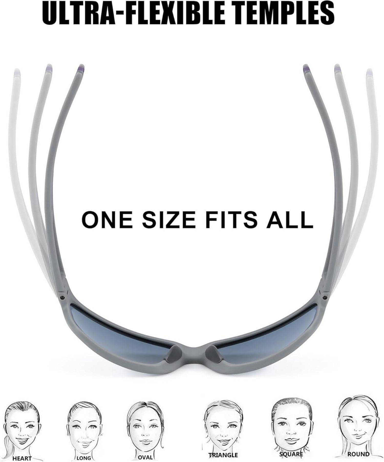 Sport Sonnenbrille Damen polarisiert UV400-Schutz Laufen Radfahren Angeln Autofahren