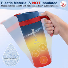 KETIEE Trinkflasche 1.2 Liter Sport Strohhalm BPA-frei