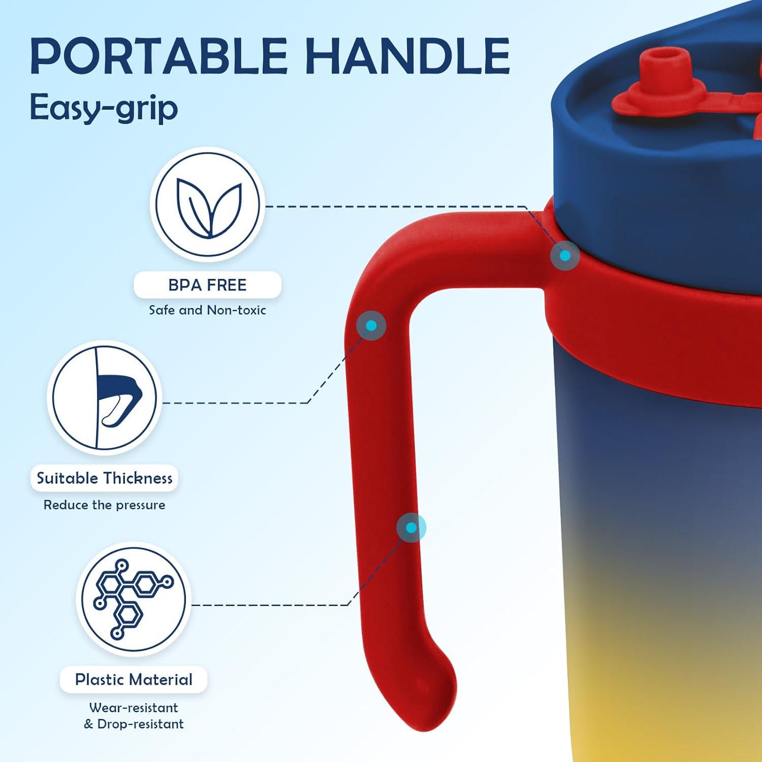 Sport Trinkflasche 1.2 Liter mit Strohhalm und Griff Marineblau BPA-frei