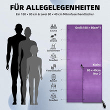 3er-Set Mikrofaser Fitness Handtuch groß & klein lila