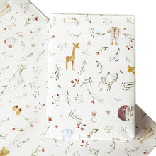 Geschenkpapier Taufe Kinder Tiermuster 4 Blatt 50x70cm
