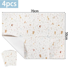 4 Blatt 50x70cm Taufe Geschenkpapier Kinder Rolle Tier
