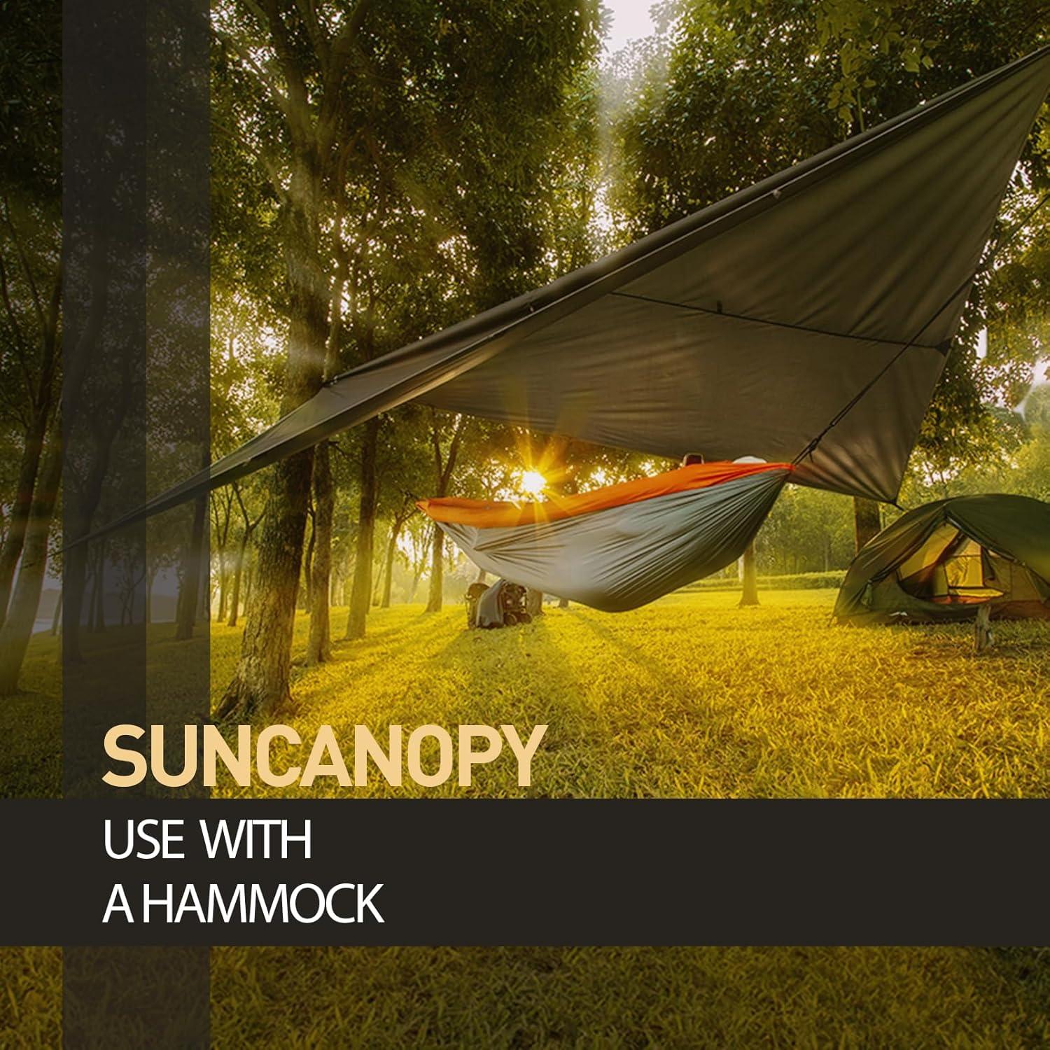 Tarp 3x5M Wasserdicht Ultraleicht Camping Zeltplane Anti-UV Regen
