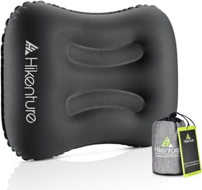 Aufblasbares Camping Kissen Ultraleicht Grau - Ergonomisches Reise