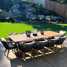 11-tlg. Gartenmöbel Set Aluminium Gartenlounge Rattanstühle Esstisch